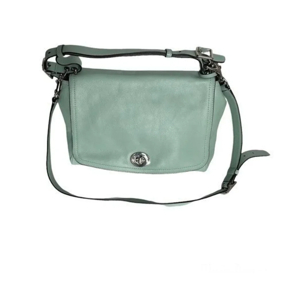 Coach Legacy Romy Top Handle Bag Crossbody Bag Mint Green Handbag - Picture 6 of 12